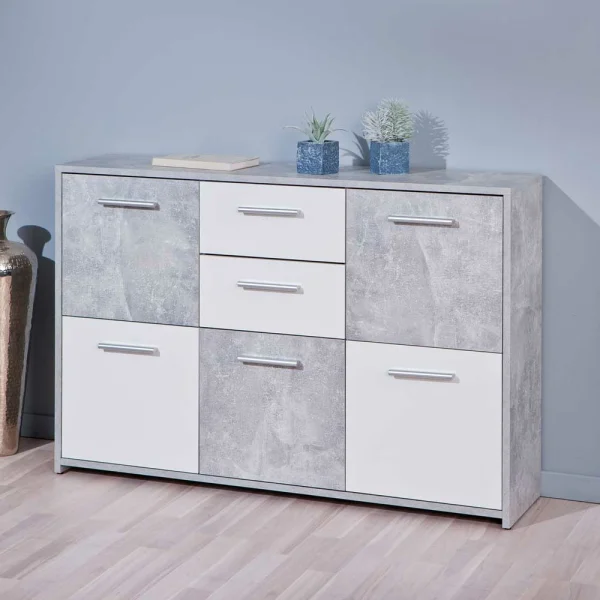 Wohnzimmer Sideboard Poesenna In Weiß 3