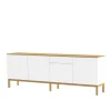 Wohnzimmer Sideboard Dadoncas In Weiß Mit Eiche Furniert 20