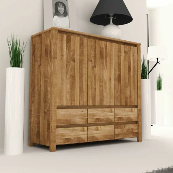 Wohnzimmer Sideboard Nadalia Aus Wildeiche Massivholz 3