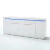 XXL Sideboard Tovic In Hochglanz Weiß 14