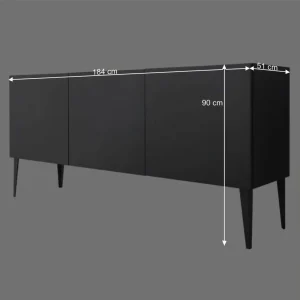 Zeitloses Türen-Sideboard In Anthrazit – Zialko 18