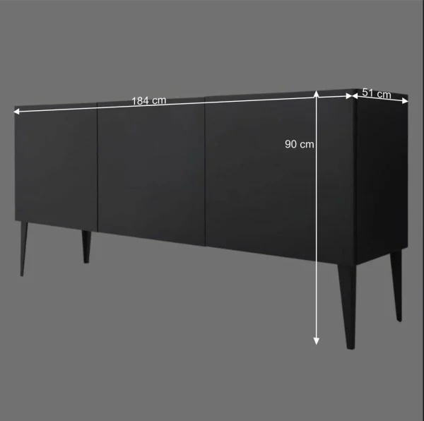 Zeitloses Türen-Sideboard In Anthrazit – Zialko 7