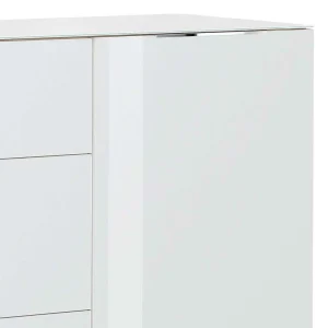 Zweifarbige Kombi-Kommode In Weiß Glas – Ildanov 14