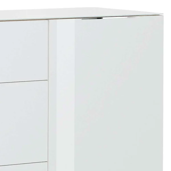 Zweifarbige Kombi-Kommode In Weiß Glas – Ildanov 5